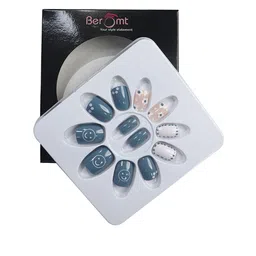BEROMT 12 Pcs Long-Lasting Casual Salon Finish Press On Nails - Shade 738-picture-17