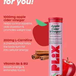PLIX THE PLANT FIX Set Of 4 Apple Cider Vinegar Tablets For Weight Loss - 15 Tablets Each image 3