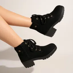 nzs Smart Casual Mid Top | Winter Boots |Lace-UP |Trendy Boots For Girls Boots Boots For Women-picture-14