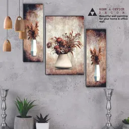 glpri beautiful flower pot UV textured self adeshive Digital Reprint 18 inch x 12 inch Painting image 2