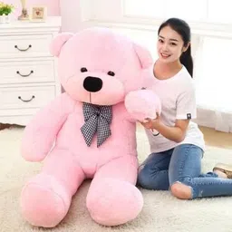 n b home Stuffed Spongy Hugable Cute Pink Teddy Bear - 120 cm image 1