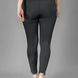 poojaran Solid Women Grey Tights image 2