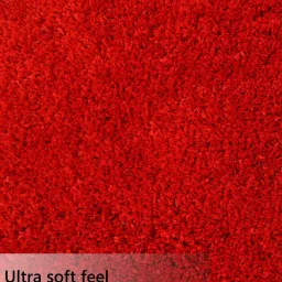presto Red Solid Polyester 5 ft x 7 ft Machine made Carpet image 4