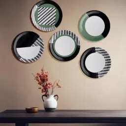 nestroots Monochrome Melody Wall Plate Set of 5-picture-33