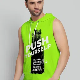 Juxar Printed Cotton Hooded Sleeveless Gym Vest-picture-24