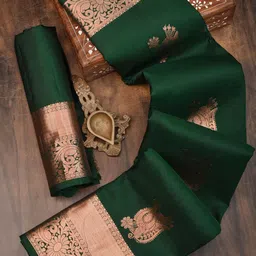 kanjiqueen Woven, Self Design Kanjivaram Silk Blend, Pure Silk Saree-picture-28