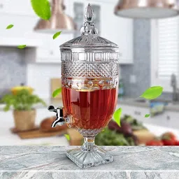 rraarr 5 Litre Mason jar,Cork tap, Handle, Glass Pitcher Used for Beer, Cocktails Bottom Loading Water Dispenser-picture-15