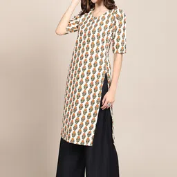 7threads KALINI Women Pack of 2 Printed Summer Sheers Crepe Kurta image 4