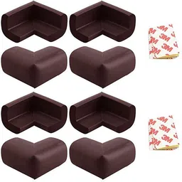 quickshop Baby safety proofing Corner & edge guard protector strip for furniture ! Used on glass tabletop, wall ! Brown (Extra Thick Pre Taped 16 Corners )-picture-12