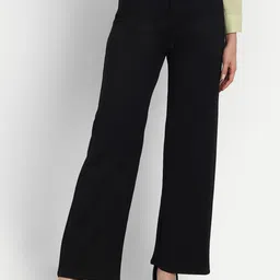 broadstar Women Loose Fit Black Lycra Blend Trousers-picture-43