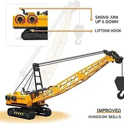 zhask Unbreakable Friction Power Crane Toy with Cable 360 Degree Rotating image 5