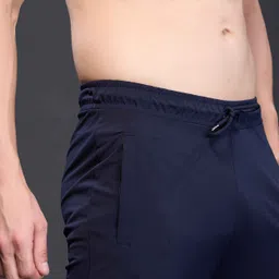 maxzone Men Solid Dark Blue Track Pants image 2