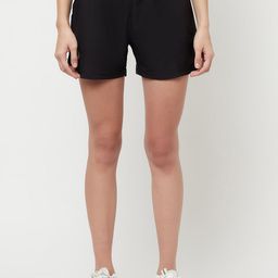 Truerevo Women Black Low-Rise Running Sports Shorts-picture-18