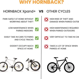 hornback Xpand+ Full Size Fully Assembled Foldable, Lockout Front Suspension 27.5 T (inch) Mountain Cycle image 5