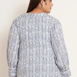 U&F Beyond Women Plus Size Print Crepe Shirt Style Top image 2