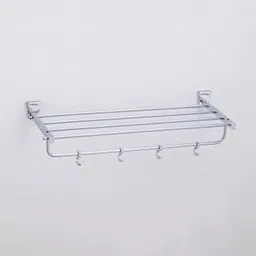 EVANEX Chrome Bathroom Towel Rack & Holder | Wall-Mounted Towel Hanger (SELVI) 24 inch 4 Bar Towel Rod-picture-42