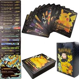 woyr 55pcs Pokemon TCG Black Card Box V Series Vmax Gx Playing Card-picture-20