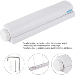 akhandvruti Clothesline Rope Space Saving Telescopic Clothes Drying Rope for Indoor Laundry Plastic Retractable Clothesline image 3