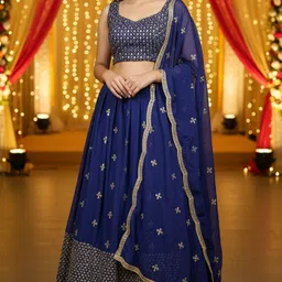 kedar fab Embroidered Semi Stitched Lehenga Choli-picture-14