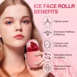 d inoru ™ Silicone Ice Face Roller Dark Circle Removal & Neck Massage kitchen mould tool Multicolor Silicone Ice Ball Tray image 3