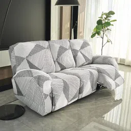 hokipo Polyester 3 Seater Sofa Geometric Cover-picture-10