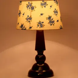 Petunia Off White Fabric Shade Night Lamp With Wood Base By BrightDaisy image 4