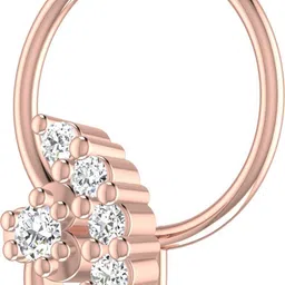 avsar Shanvi 14kt Cubic Zirconia Rose Gold Nose Wire image 2