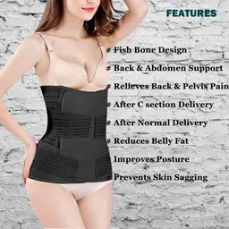 justifit Postpartum Belly Belt 3 in 1 After Pregnancy (size XL) set of 3 Back / Lumbar Support image 3