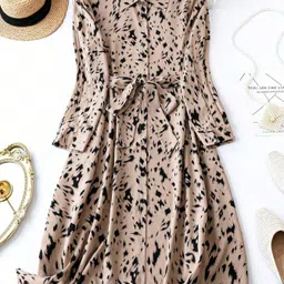 sheetal associates Women Shirt Brown Midi/Calf Length Dress-picture-24