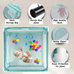 careopeta Baby Playpen Kids Safety Mesh Play Area with Breathable Mesh for Babies Playard image 3