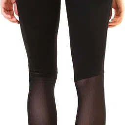 blinkin Solid Women Black Tights image 2