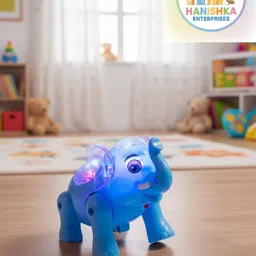 hanishka baby musical walking elephant with colorful lights & sound toy for kids-picture-26