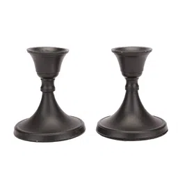 Voidrop Set Of 2 Black Aluminium Candle Holder image 4