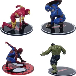 vishmita Marvel Avengers Spider Man Iron Man Hulk Captain America(Pack Of 4) image 2