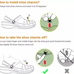 Cassiey Shoe Jibit Charms Pack Of 10 Pcs Used to Decorate Clogs Shoes Metal Shoe Charm image 4