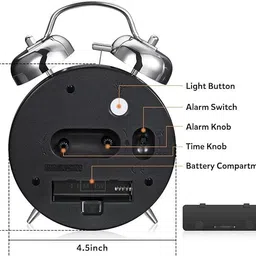 aravt Analog Silver Clock image 3