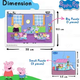 wembley Peppa Pig 4 in 1 DIY Jigsaw Magnetic Puzzle for Kids 3+ Educational Fun Learning image 3