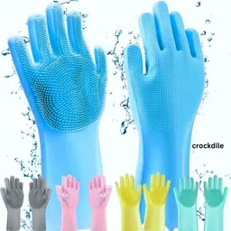 Reusable Dishwashing Silicone Gloves Wet and Dry Glove-image-27