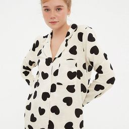 Trendyol Women Off White & Black Printed Night suit-picture-26