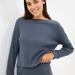 Trendyol Women Solid Ribbed Night suit-picture-11