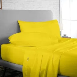 lafabriqueind 0 TC Cotton King Solid Flat Bedsheet image 3