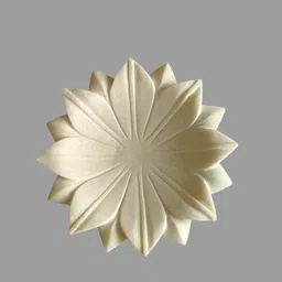 mbsc Ceramic Decorative Bowl White Marble Flower Shape Urli (Bowl) for Fruits-picture-19