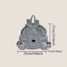 hicober 1pc Handmade Crochet Bag for Women, Hand-Crochet Spacious Tote Backpack image 2