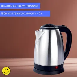 frony Electric Kettle with Stainless Steel Body 1.5 litre for boiling Water/coffeeE150 Electric Kettle-picture-32