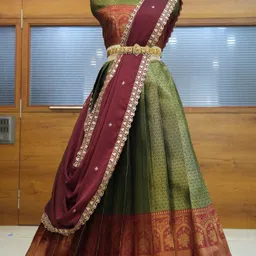 fabcartz Self Design Semi Stitched Lehenga Choli-picture-10