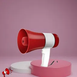 roar Handheld Megaphone with Siren, Microphone & Rechargeable for Outdoor EventsB444 Megaphone Portable Megaphone Siren Loudspeaker Function &Long Battery BackupG444 Outdoor PA System image 1