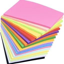 Neon Origami Paper 15 cm X 15 cm Pack of 100 Sheets (10 sheet x 10 color) Fluorescent Color Both Side Coloured For Origami, Scrapbooking, Project Work A5 90 gsm Origami Paper-image-26