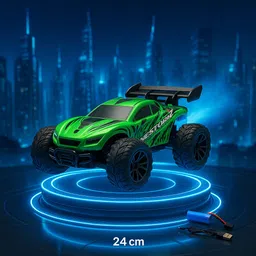 primo cleats ThunderClaw Monster Truck RC 24 cm, Rechargeable, Vacuum Tyres(PACK OF 1) image 3