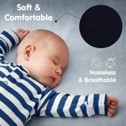 sleep matic Waterproof 75"x72" cotton fitted king size mattress protector Nevi Blue image 3