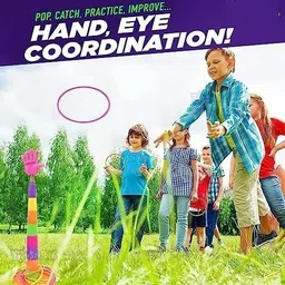amtiq Combo 2 in 1 Ring Toss Game | Shape Sorter Color Recognition Aim and Strike Game image 5